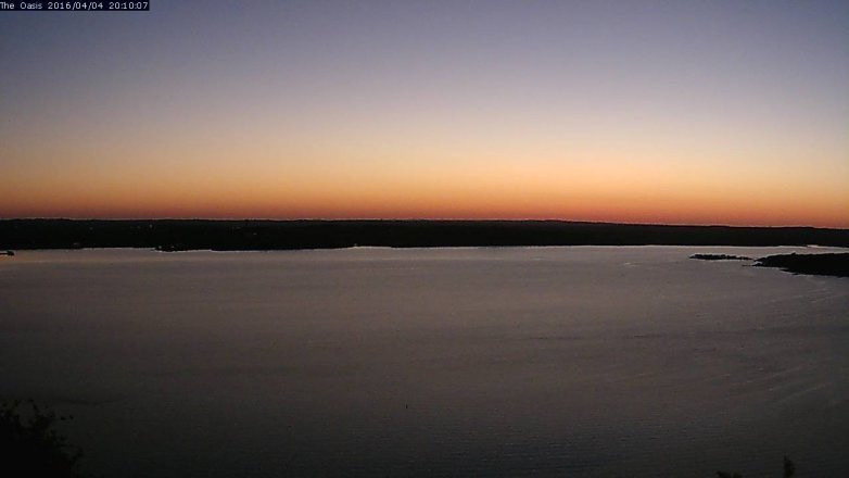 Lake Travis webcam, April 4, 2016 7:15 PM CT