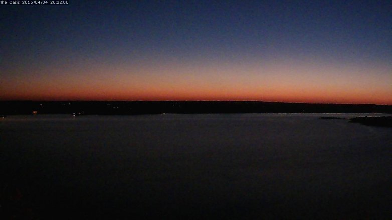 Lake Travis webcam, April 4, 2016 7:30 PM CT