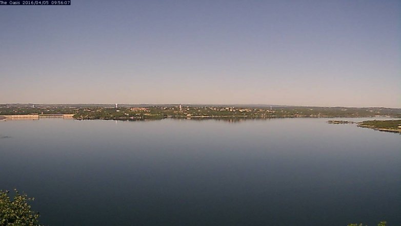 Lake Travis webcam, April 5, 2016 9:05 AM CT