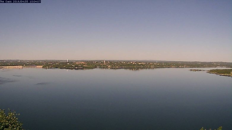 Lake Travis webcam, April 5, 2016 9:10 AM CT