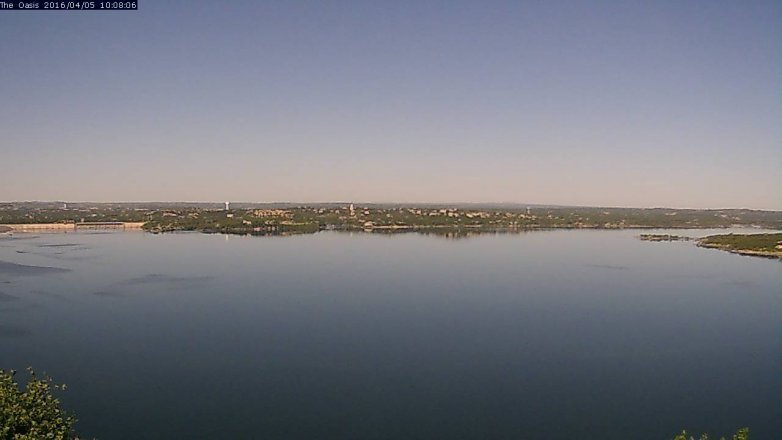 Lake Travis webcam, April 5, 2016 9:15 AM CT