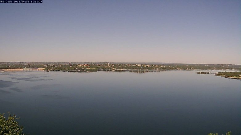 Lake Travis webcam, April 5, 2016 9:20 AM CT