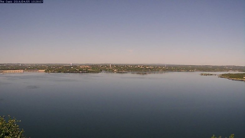 Lake Travis webcam, April 5, 2016 9:35 AM CT