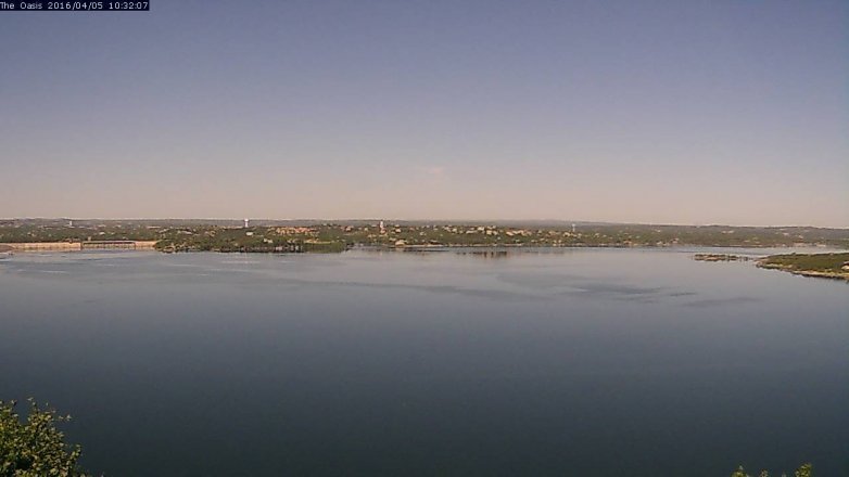 Lake Travis webcam, April 5, 2016 9:40 AM CT