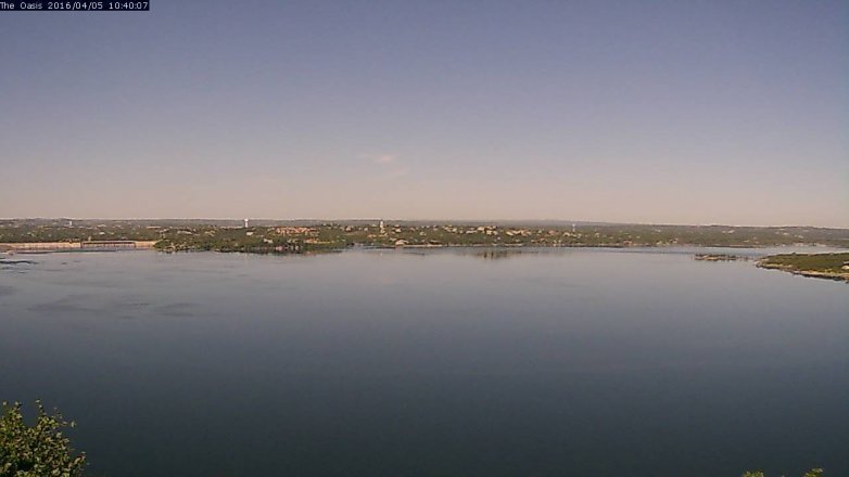 Lake Travis webcam, April 5, 2016 9:45 AM CT
