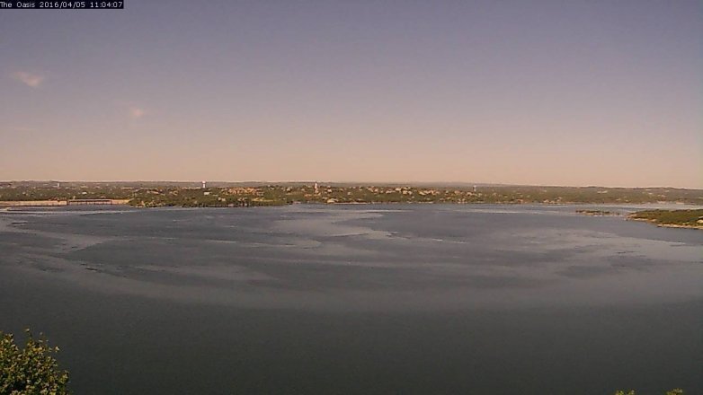 Lake Travis webcam, April 5, 2016 10:10 AM CT