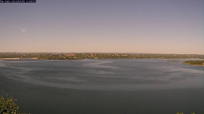 Lake Travis webcam, April 5, 2016 10:15 AM CT