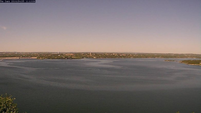 Lake Travis webcam, April 5, 2016 10:20 AM CT