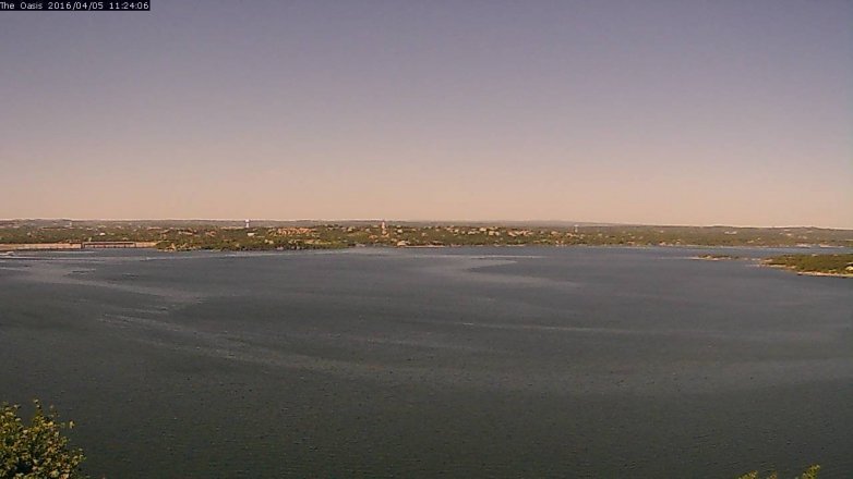 Lake Travis webcam, April 5, 2016 10:30 AM CT