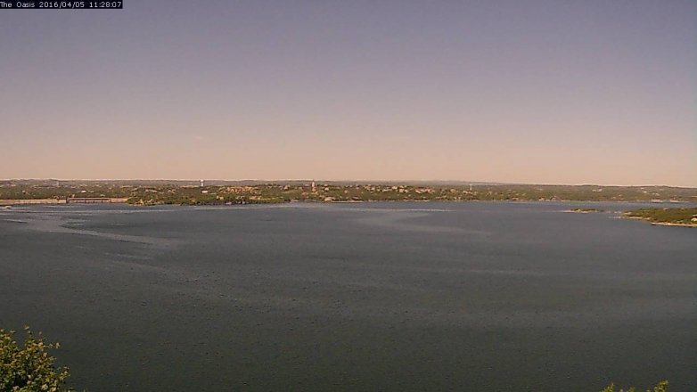 Lake Travis webcam, April 5, 2016 10:35 AM CT