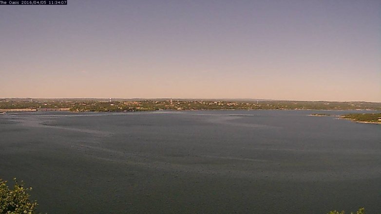 Lake Travis webcam, April 5, 2016 10:40 AM CT