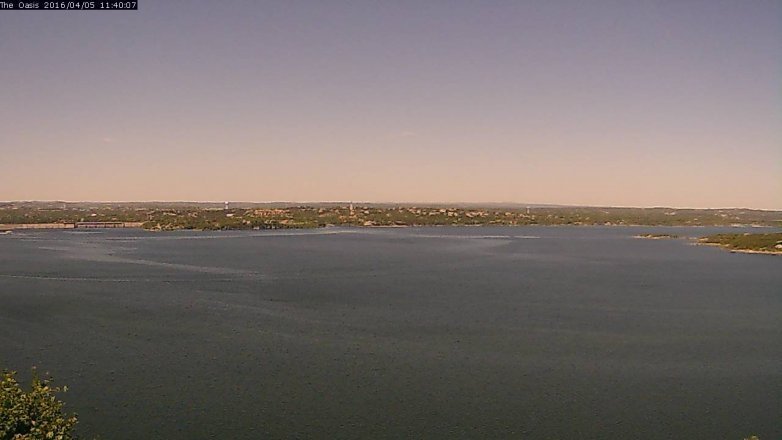 Lake Travis webcam, April 5, 2016 10:45 AM CT