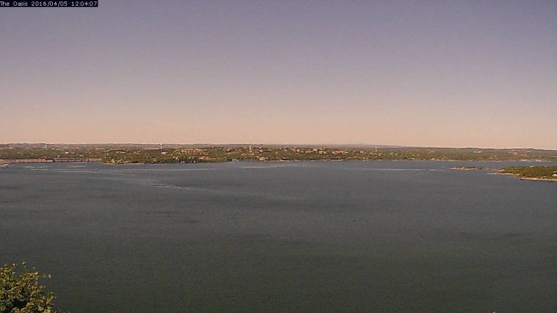 Lake Travis webcam, April 5, 2016 11:10 AM CT