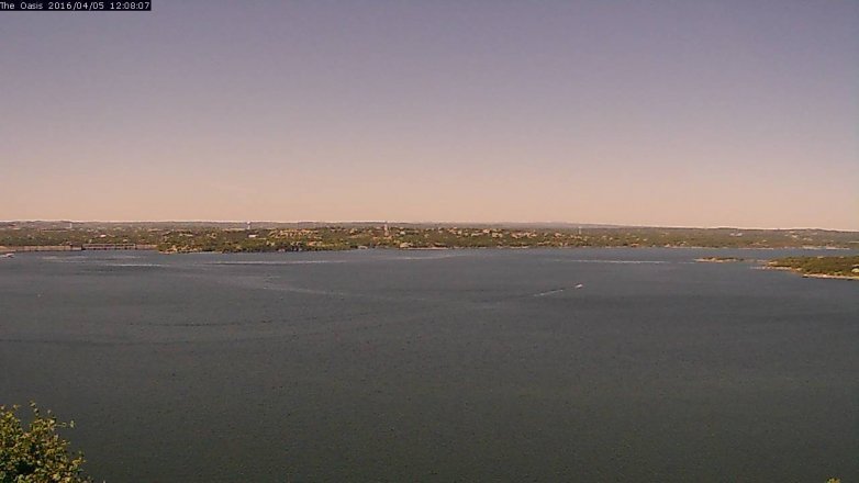 Lake Travis webcam, April 5, 2016 11:15 AM CT