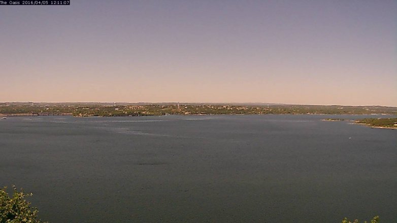 Lake Travis webcam, April 5, 2016 11:20 AM CT