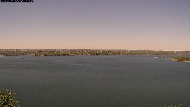Lake Travis webcam, April 5, 2016 11:25 AM CT