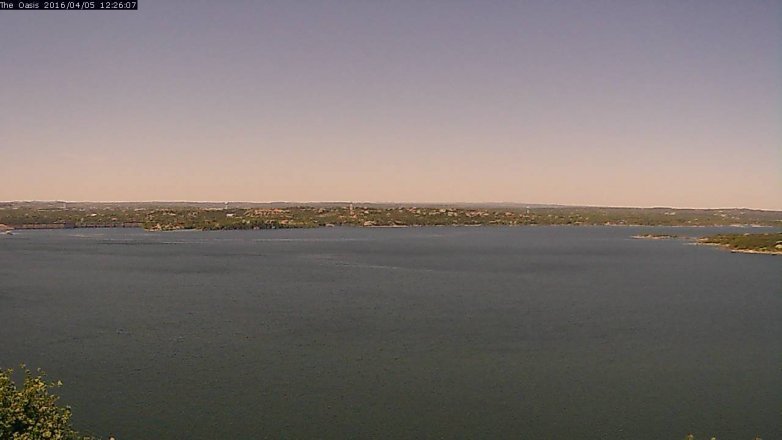 Lake Travis webcam, April 5, 2016 11:35 AM CT
