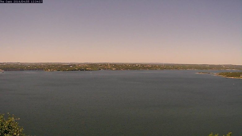 Lake Travis webcam, April 5, 2016 11:40 AM CT