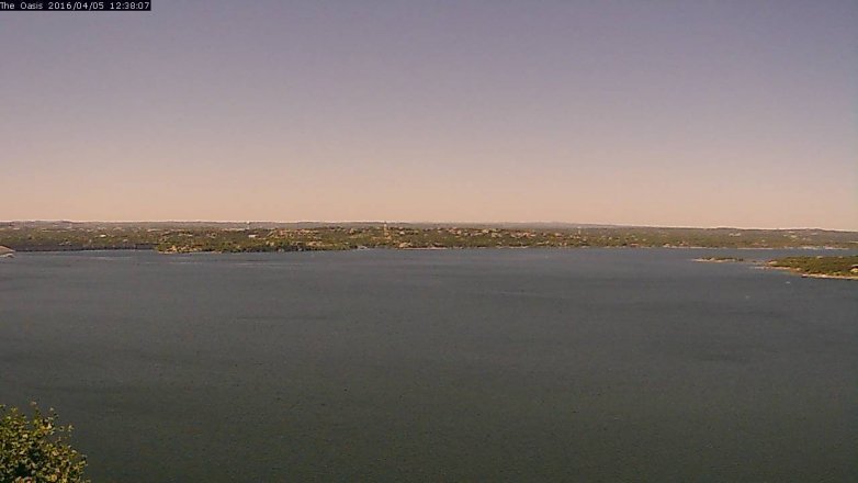 Lake Travis webcam, April 5, 2016 11:45 AM CT