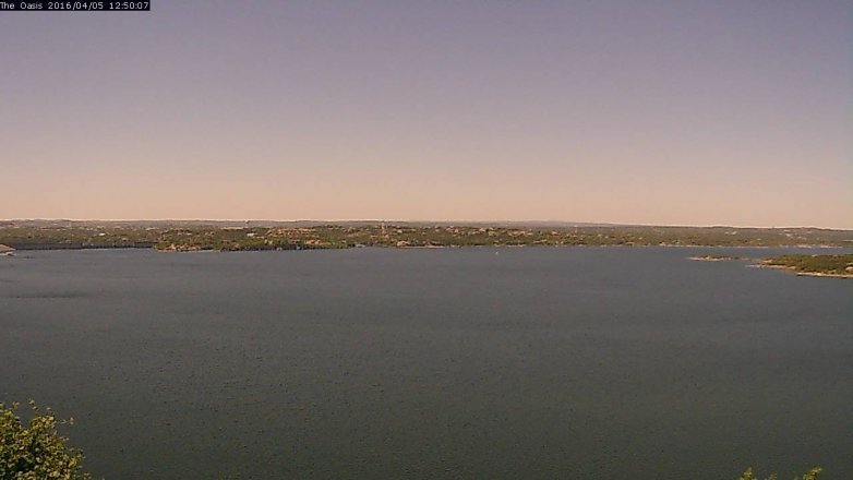 Lake Travis webcam, April 5, 2016 11:55 AM CT