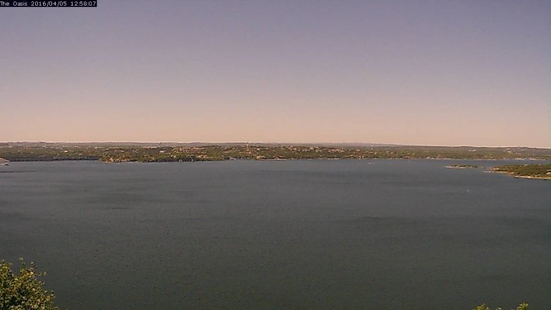 Lake Travis webcam, April 5, 2016 12:05 PM CT
