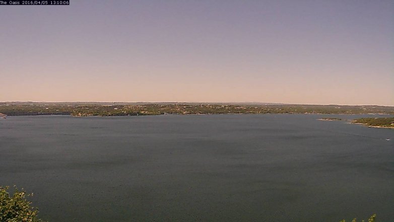 Lake Travis webcam, April 5, 2016 12:15 PM CT