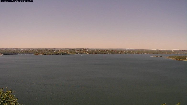 Lake Travis webcam, April 5, 2016 12:20 PM CT