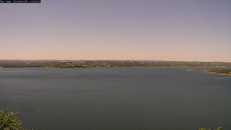 Lake Travis webcam, April 5, 2016 12:30 PM CT