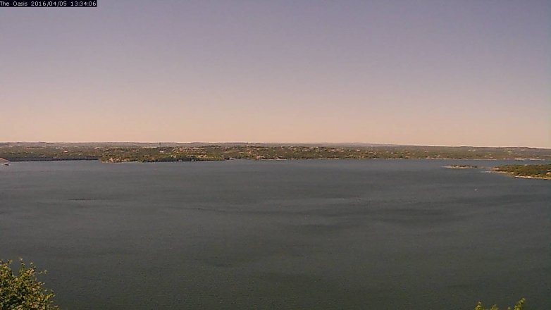 Lake Travis webcam, April 5, 2016 12:40 PM CT