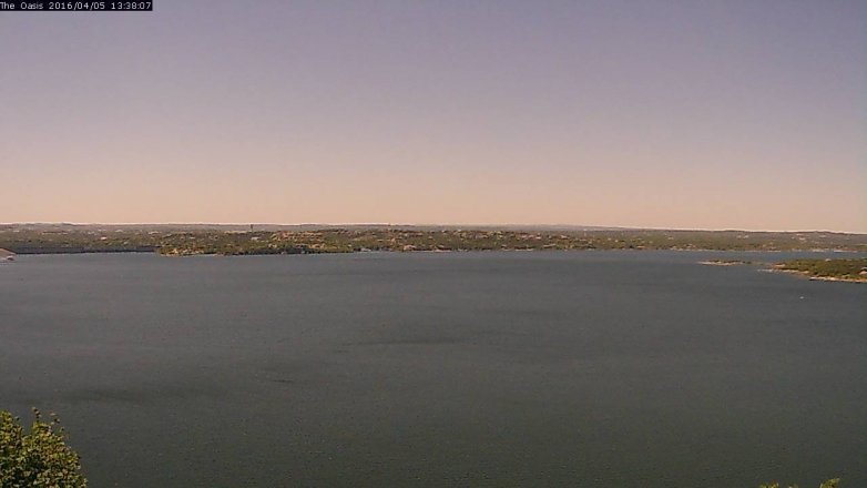 Lake Travis webcam, April 5, 2016 12:45 PM CT