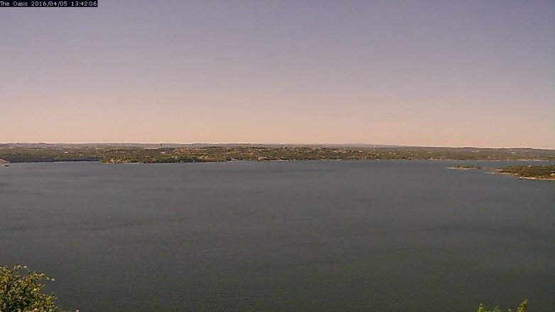 Lake Travis webcam, April 5, 2016 12:50 PM CT