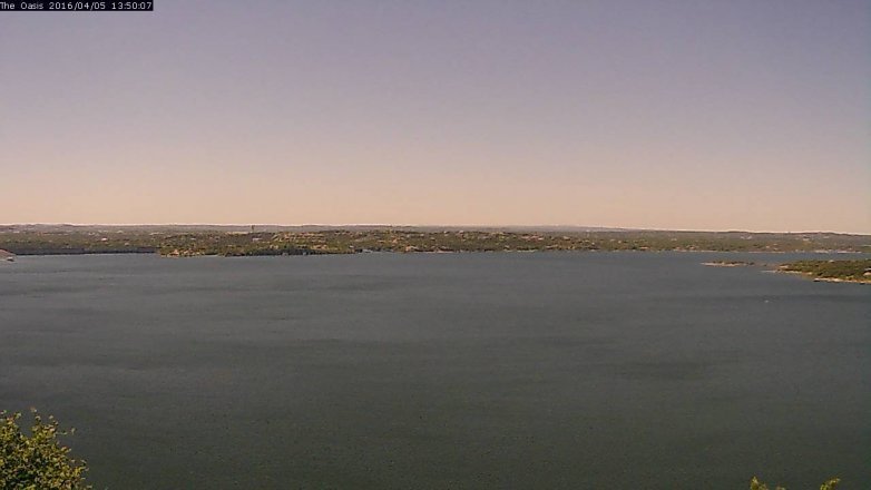 Lake Travis webcam, April 5, 2016 12:55 PM CT
