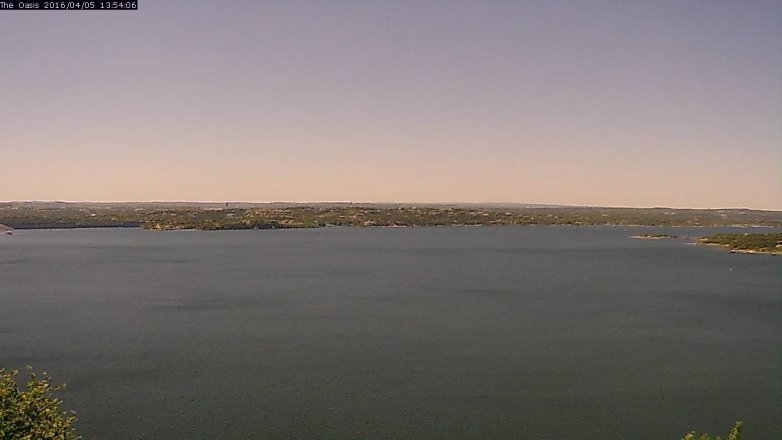 Lake Travis webcam, April 5, 2016 1:00 PM CT