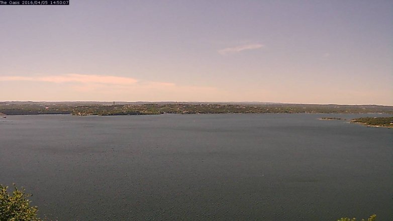 Lake Travis webcam, April 5, 2016 1:55 PM CT