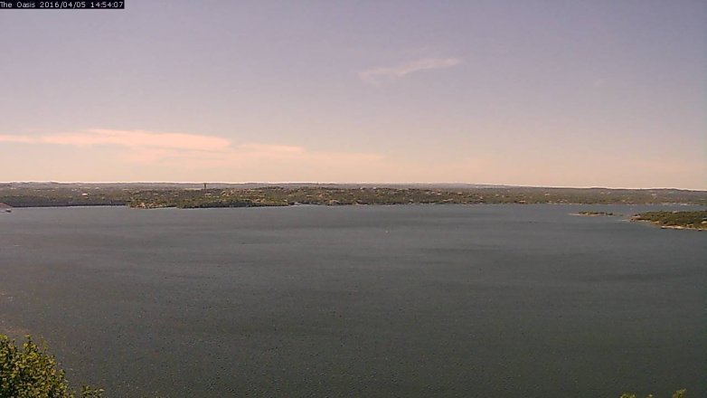 Lake Travis webcam, April 5, 2016 2:00 PM CT