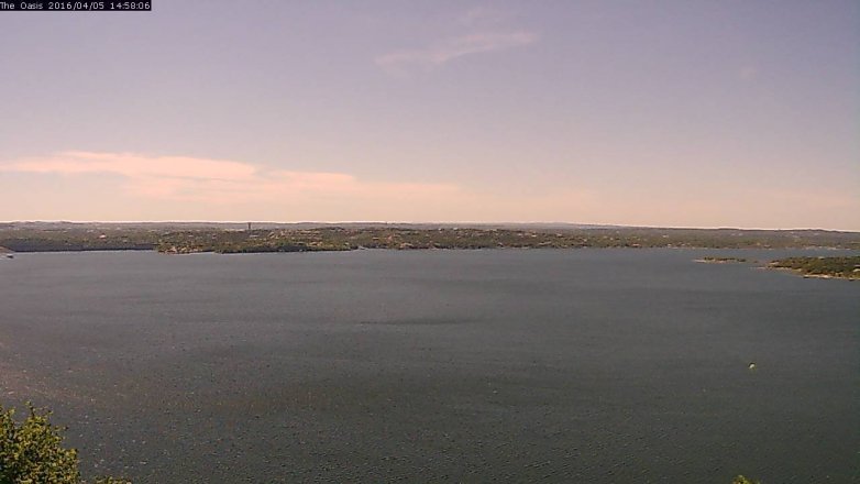 Lake Travis webcam, April 5, 2016 2:05 PM CT