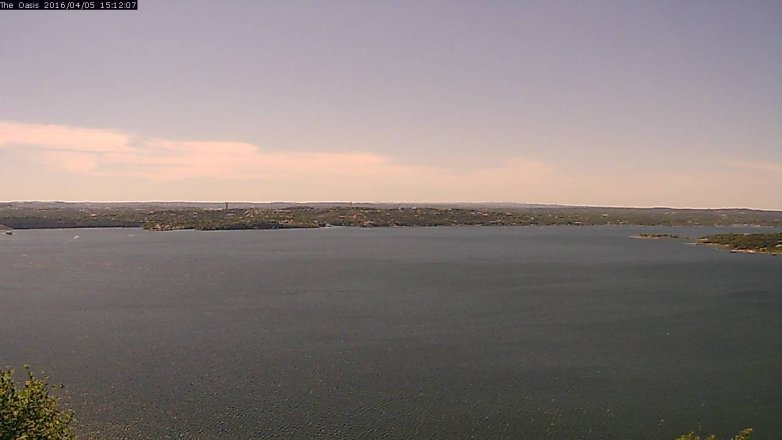 Lake Travis webcam, April 5, 2016 2:20 PM CT