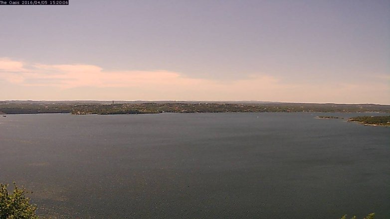 Lake Travis webcam, April 5, 2016 2:25 PM CT