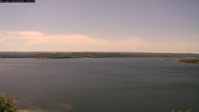 Lake Travis webcam, April 5, 2016 2:30 PM CT