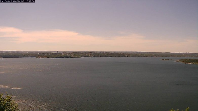 Lake Travis webcam, April 5, 2016 2:40 PM CT