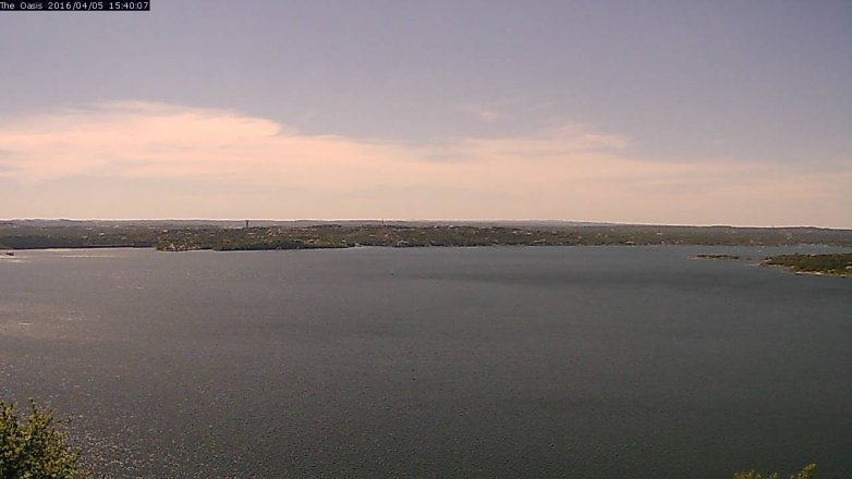 Lake Travis webcam, April 5, 2016 2:45 PM CT