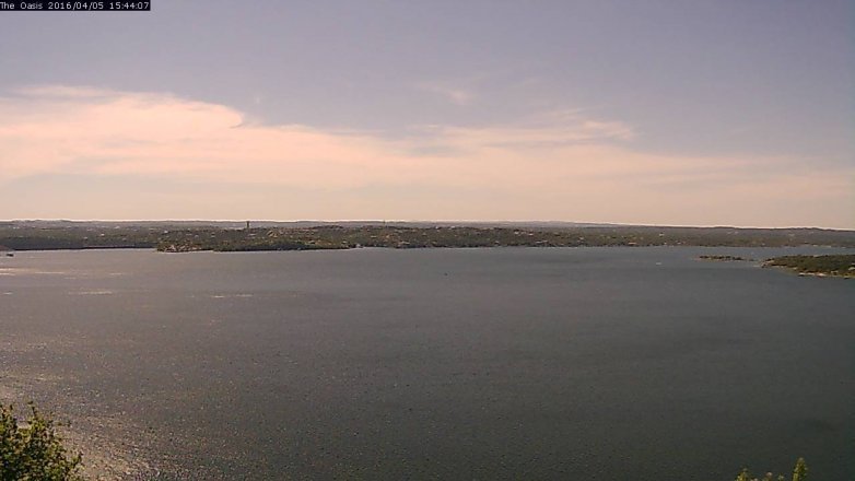 Lake Travis webcam, April 5, 2016 2:50 PM CT