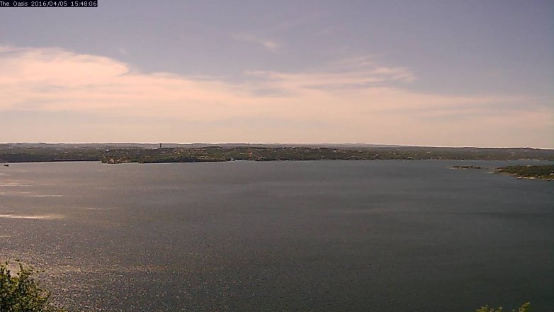 Lake Travis webcam, April 5, 2016 2:55 PM CT