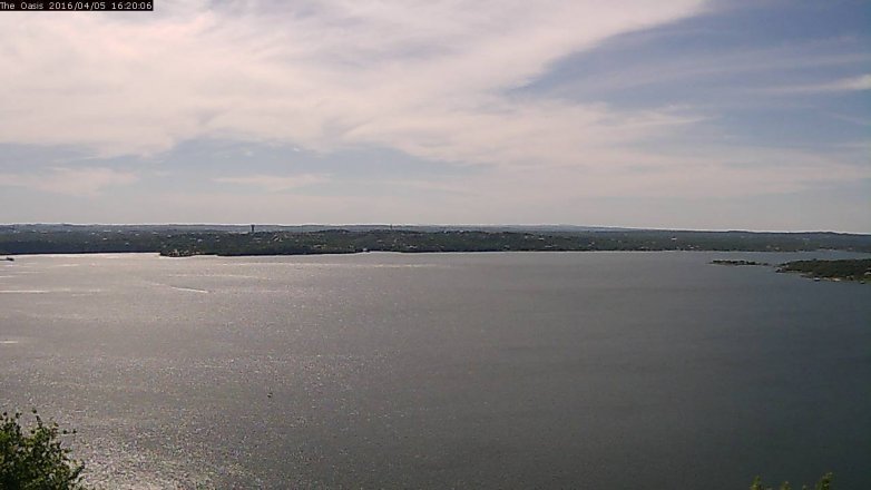 Lake Travis webcam, April 5, 2016 3:25 PM CT