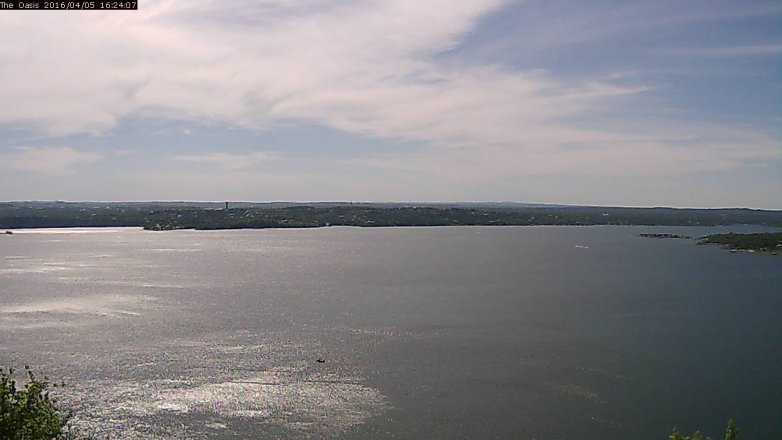 Lake Travis webcam, April 5, 2016 3:30 PM CT