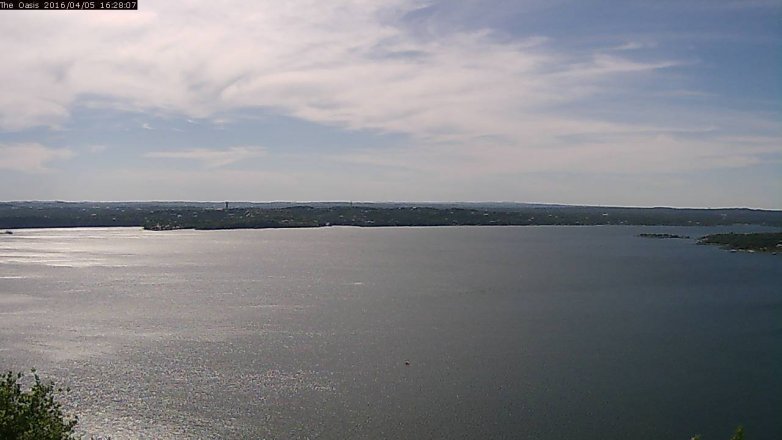 Lake Travis webcam, April 5, 2016 3:35 PM CT