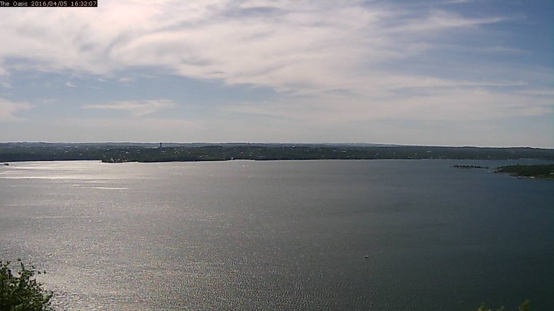 Lake Travis webcam, April 5, 2016 3:40 PM CT