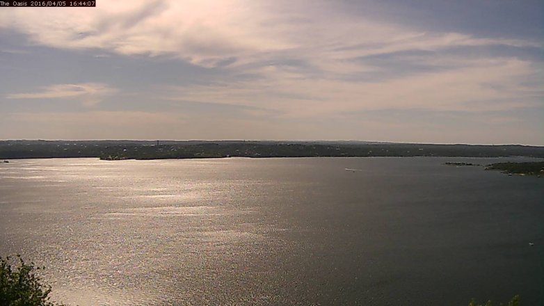 Lake Travis webcam, April 5, 2016 3:50 PM CT