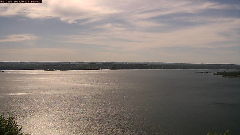 Lake Travis webcam, April 5, 2016 3:55 PM CT