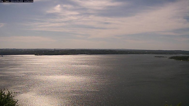 Lake Travis webcam, April 5, 2016 4:05 PM CT